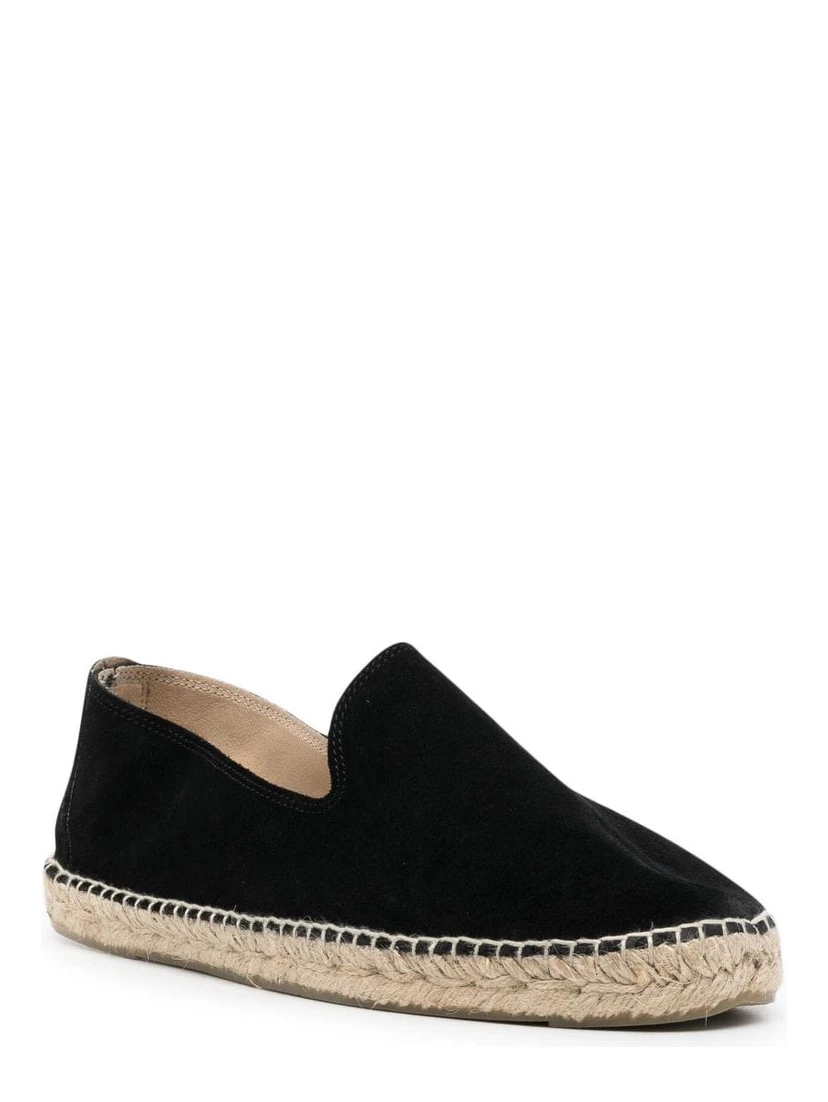 Hamptons Suede Espadrilles In Black