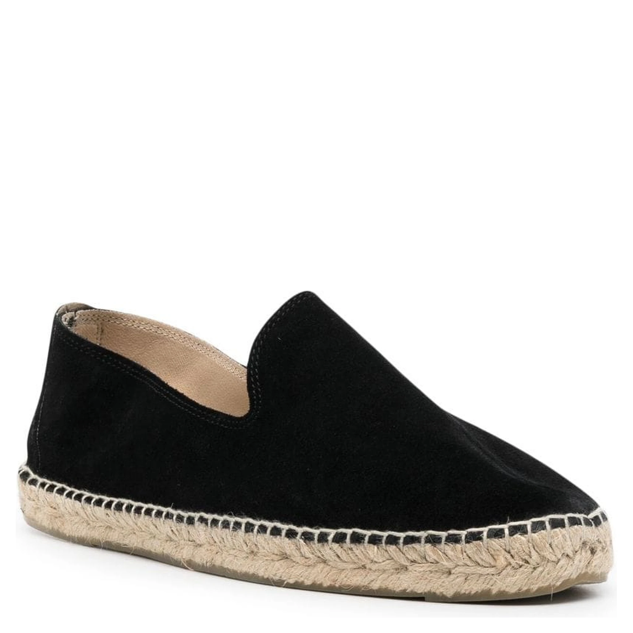 Hamptons Suede Espadrilles In Black