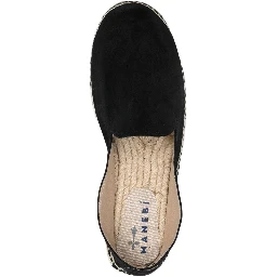 Hamptons Suede Espadrilles In Black