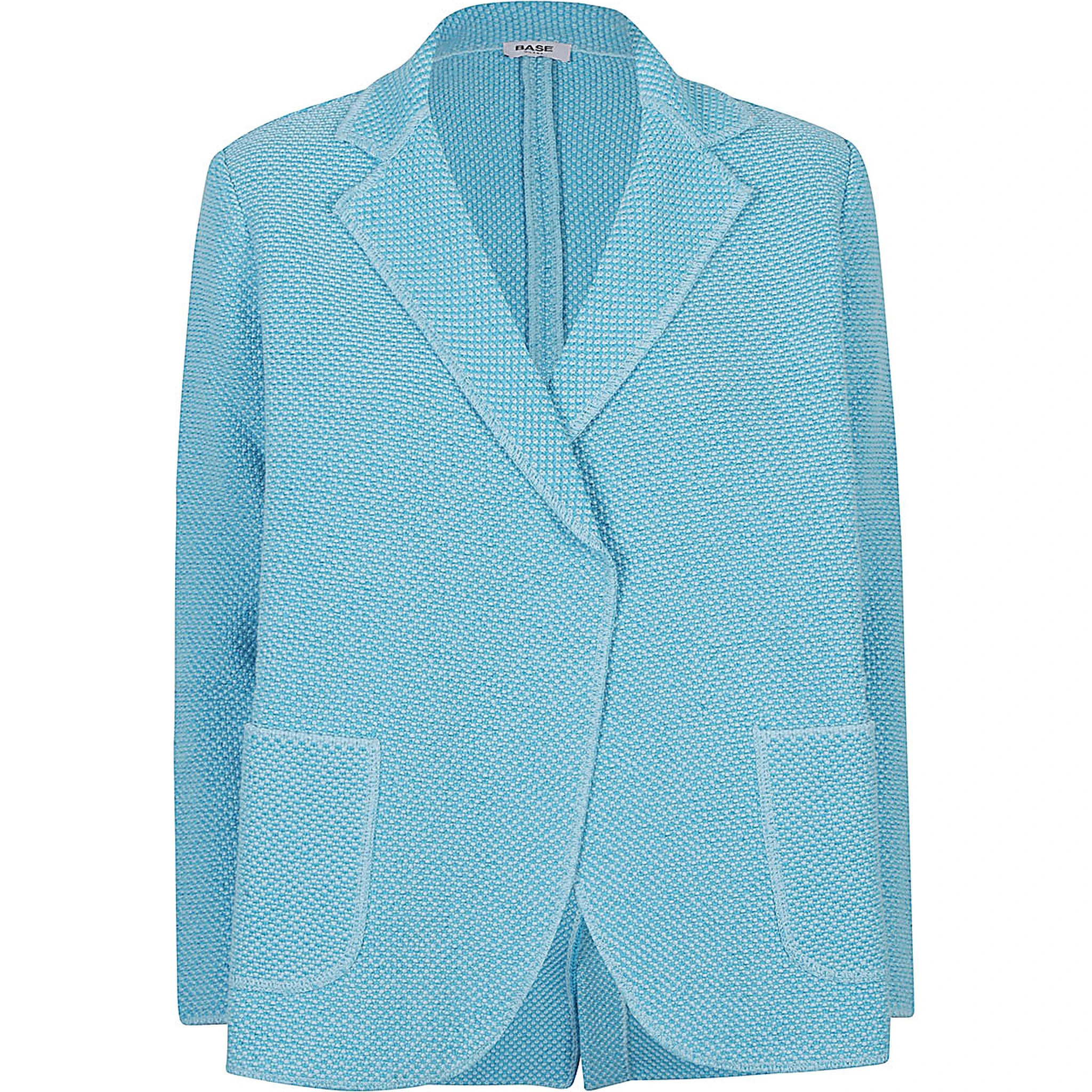 Base Cotton And Linen Blend Jacket In Clear Blue