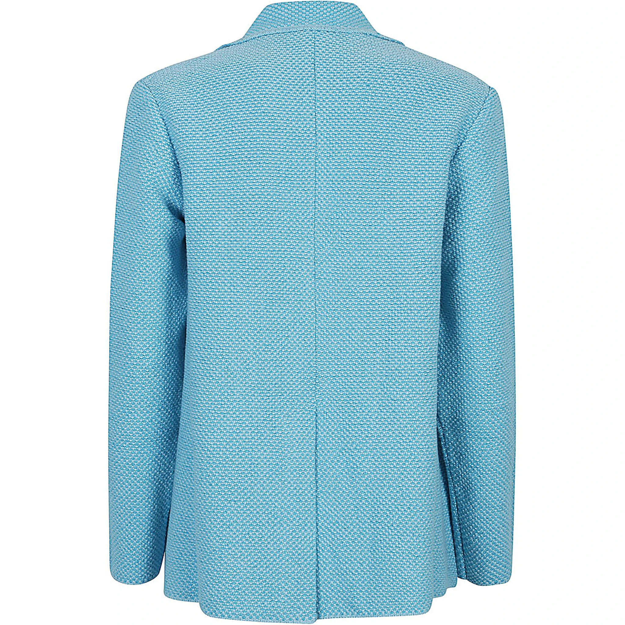 Base Cotton And Linen Blend Jacket In Clear Blue