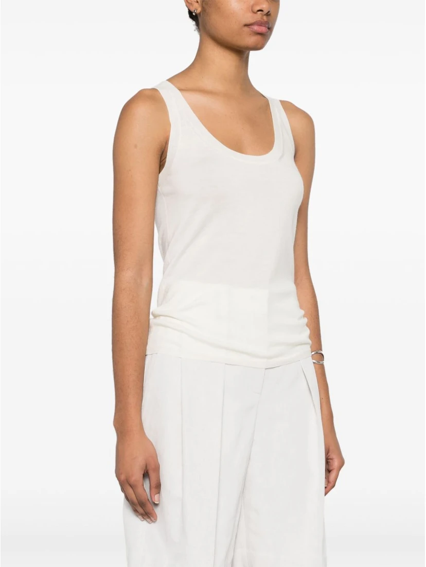 Women's Cashmere Tank Top In White