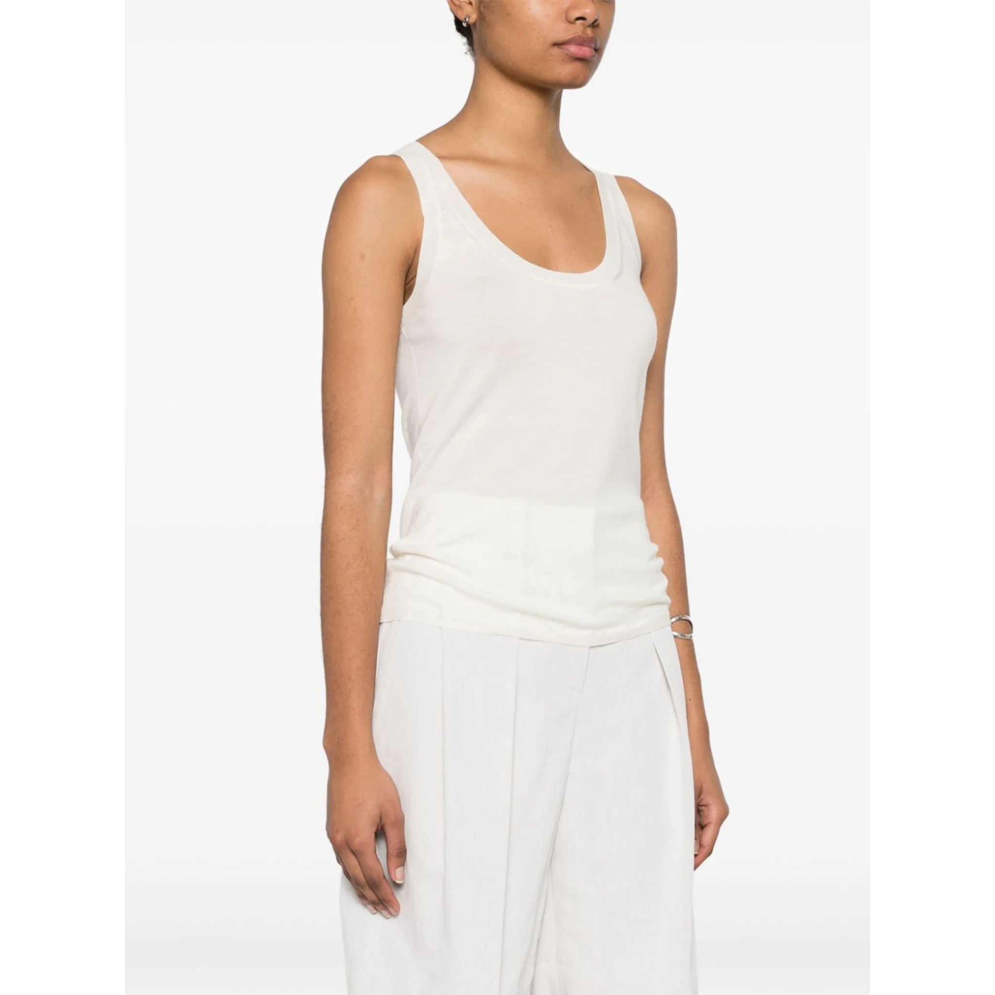 Women's Cashmere Tank Top In White