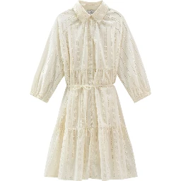 broderie anglaise cotton shirtdress