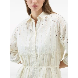 broderie anglaise cotton shirtdress