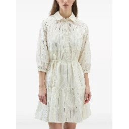broderie anglaise cotton shirtdress
