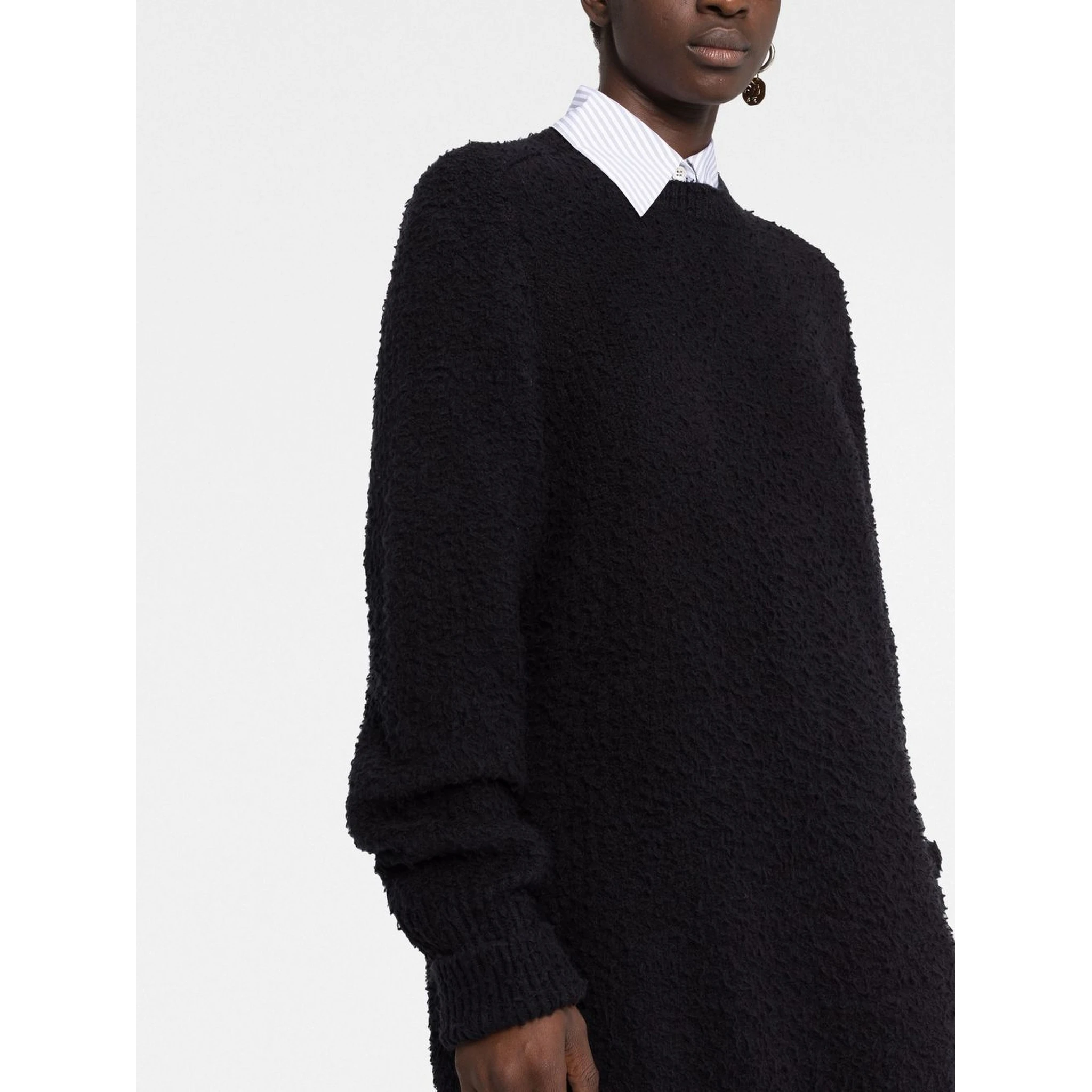 four-stitch brushed jumper