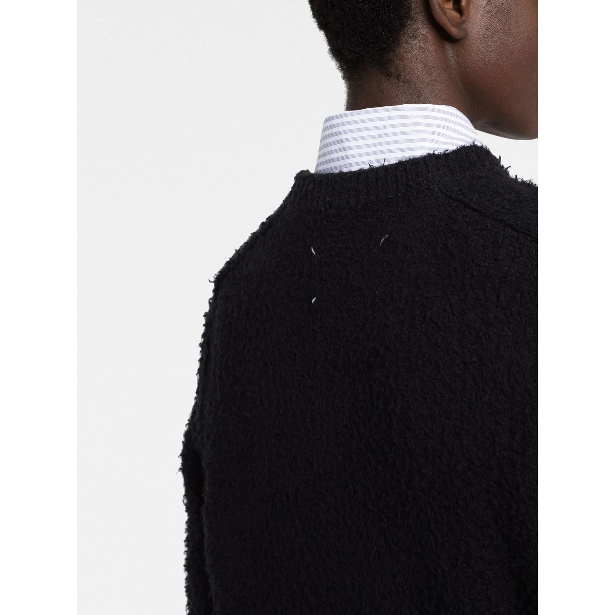 four-stitch brushed jumper