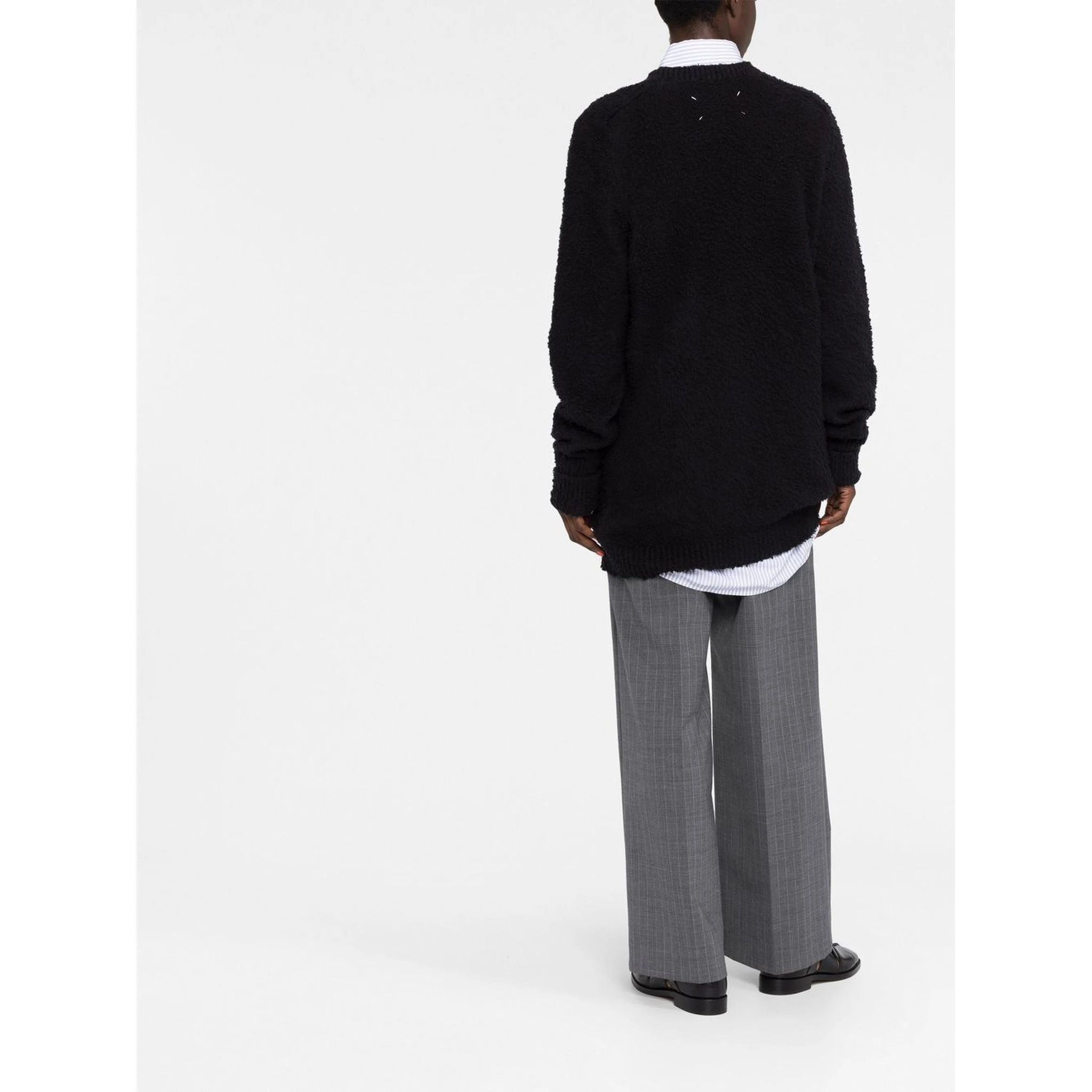 four-stitch brushed jumper