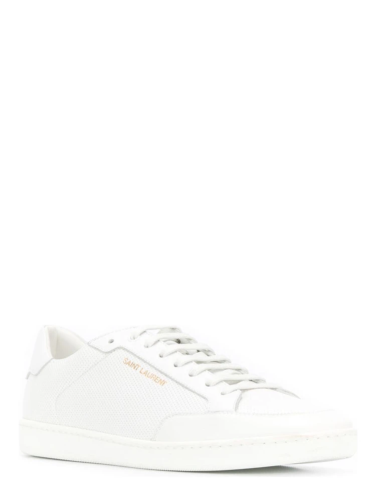 Gym Low Logo-print Leather Sneakers In White alternative