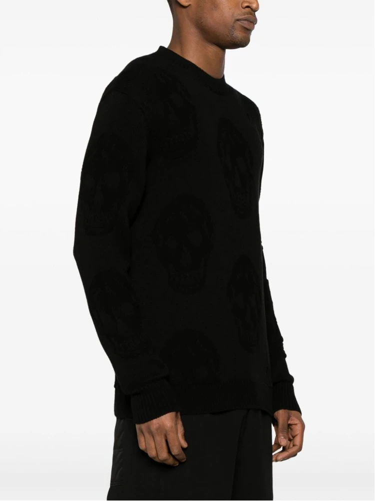 Skull-jacquard cotton jumper alternative