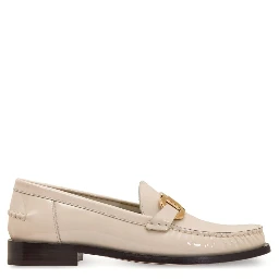 Maryan Patent Leather Loafers In White