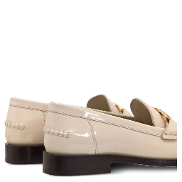 Maryan Patent Leather Loafers In White