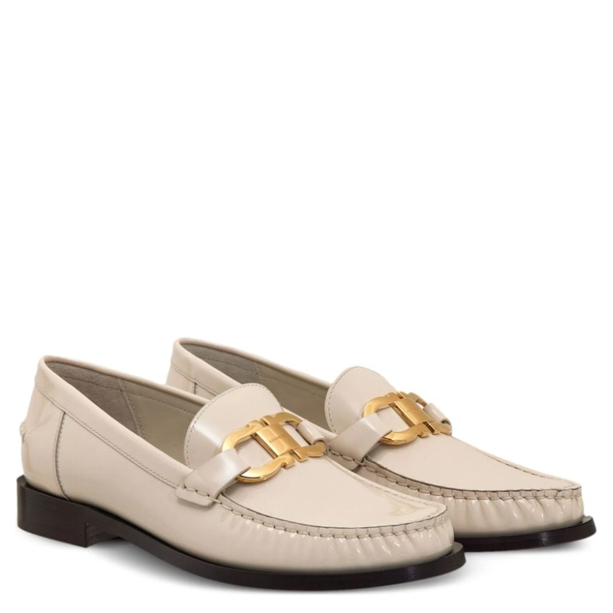 Maryan Patent Leather Loafers In White