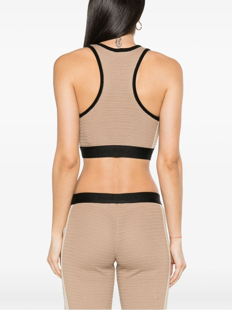 logo-tape knitted tank top alternative