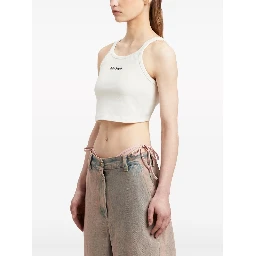 Palm Angels logo-print cotton tank top