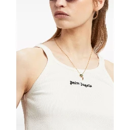 Palm Angels logo-print cotton tank top