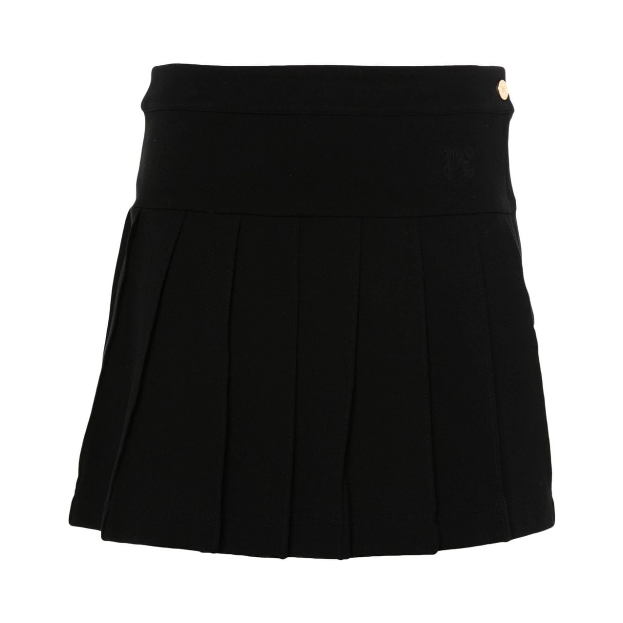 monogram-embroidered mini skirt