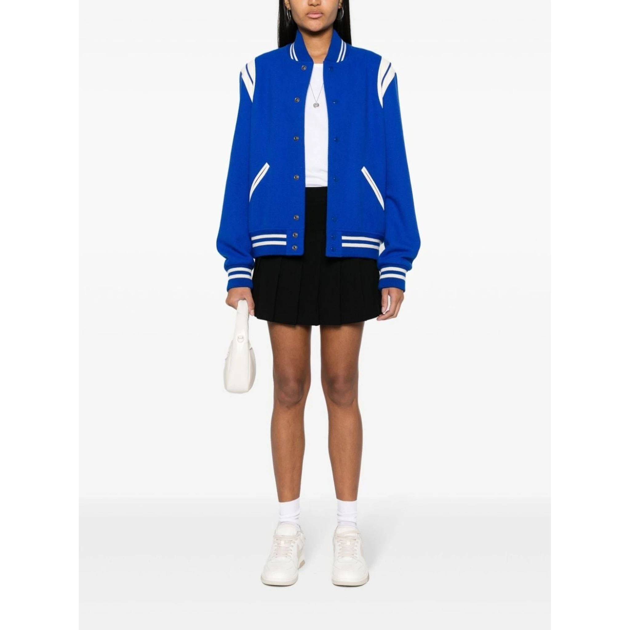 monogram-embroidered mini skirt