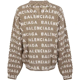 Sweater In Dark Beige/white