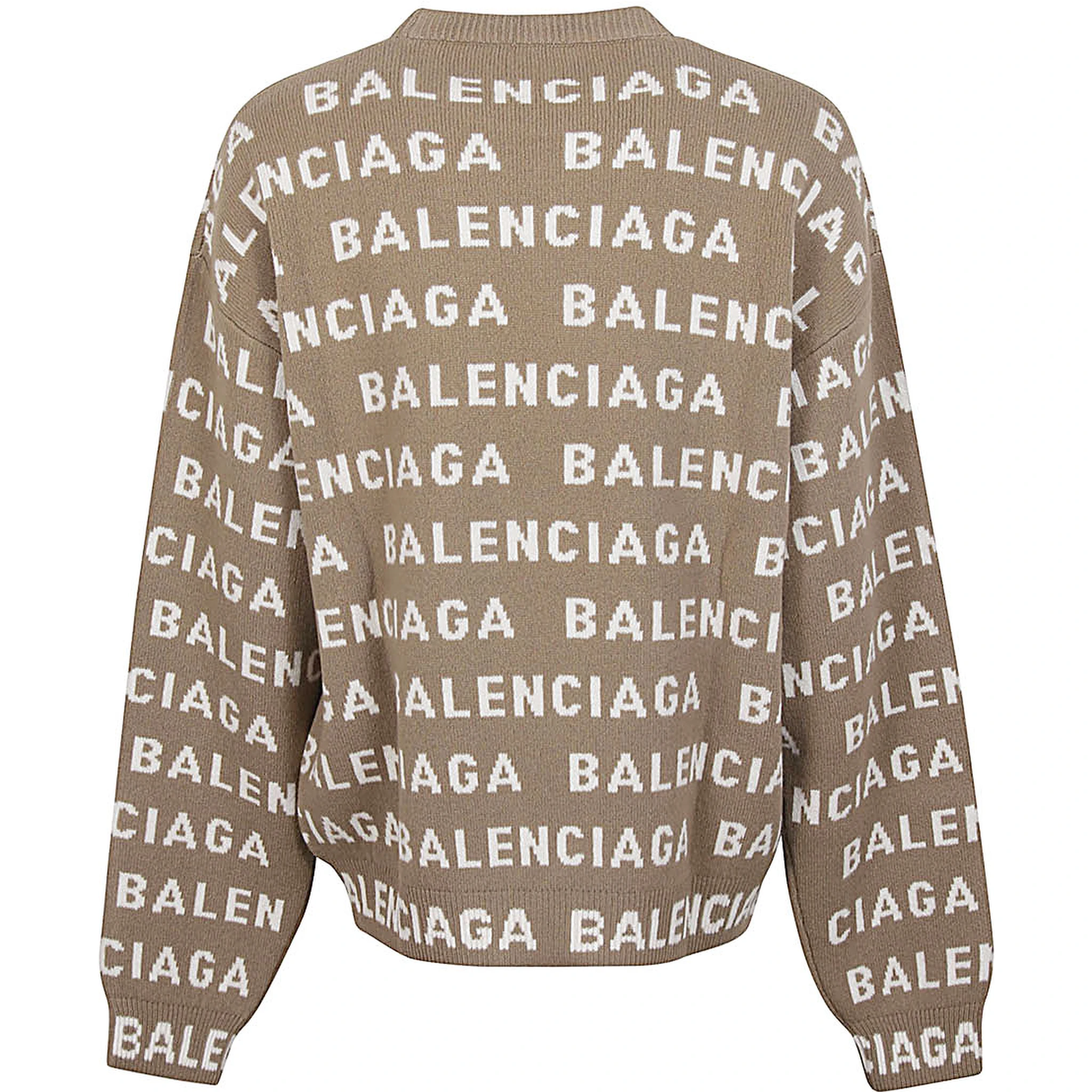 Sweater In Dark Beige/white