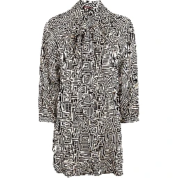 Printed Silk Shirt In Gray