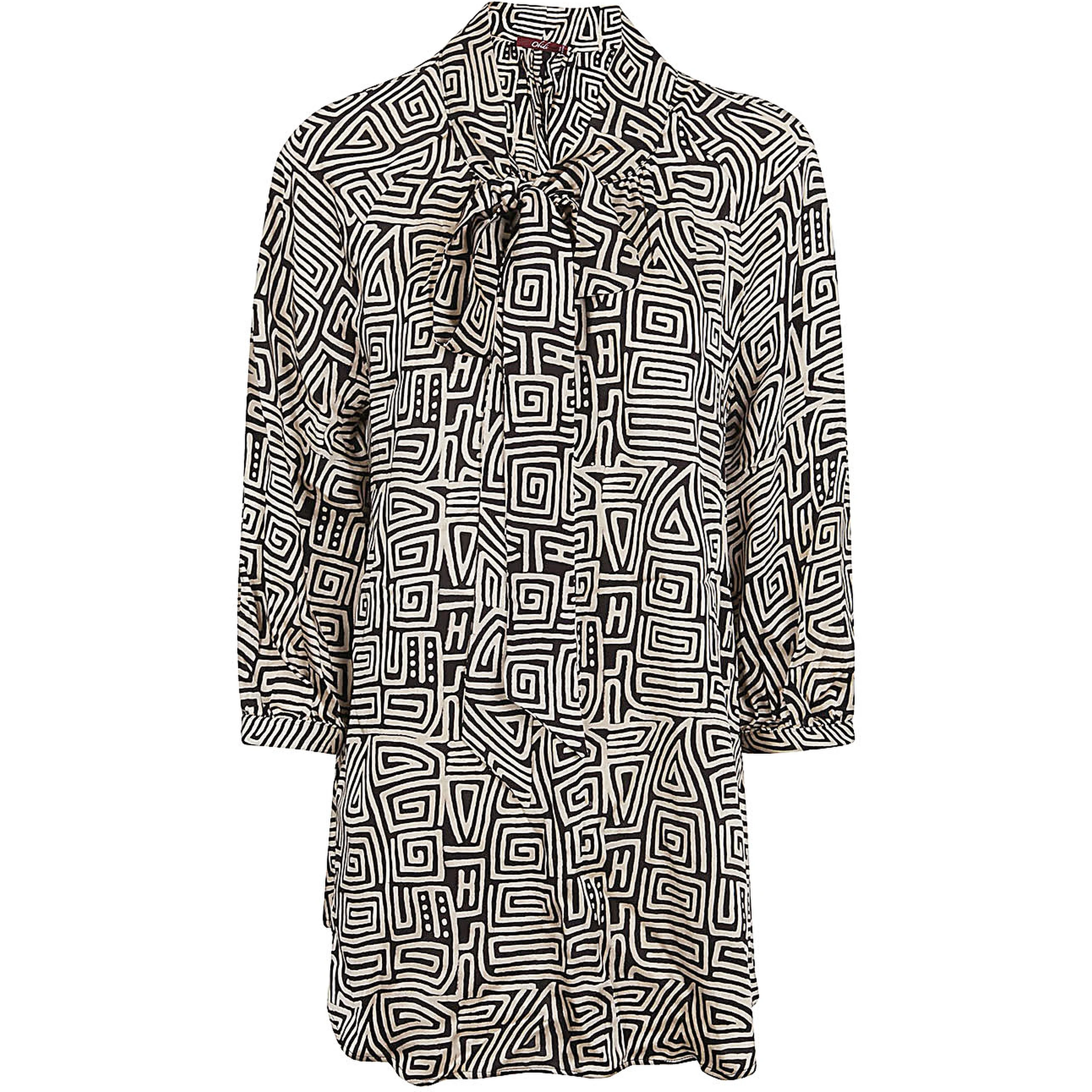 Printed Silk Shirt In Gray