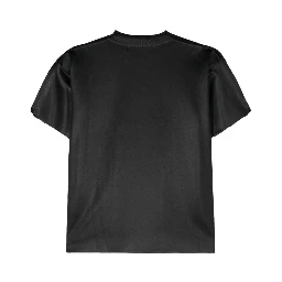 Open-knit Crewneck T-shirt In Black