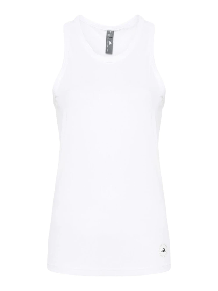 Ribbed Tank Top In White