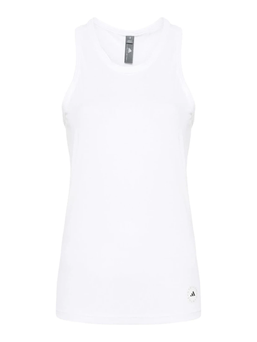 Ribbed Tank Top In White