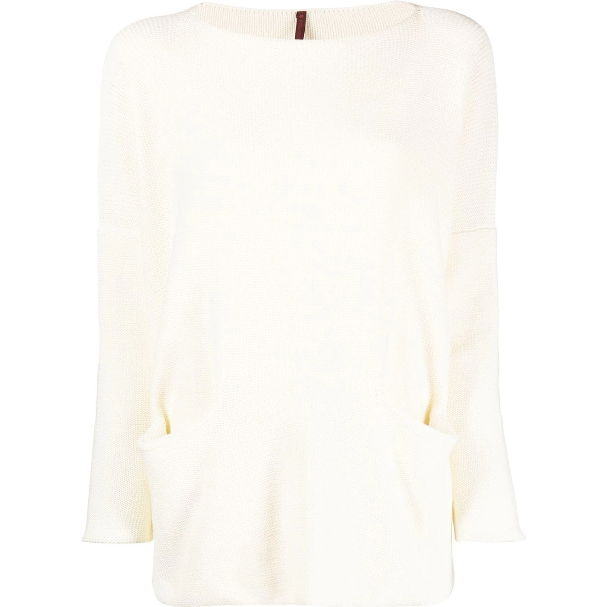 Cotton Boat Neck Sweater In White
