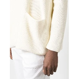Cotton Boat Neck Sweater In White
