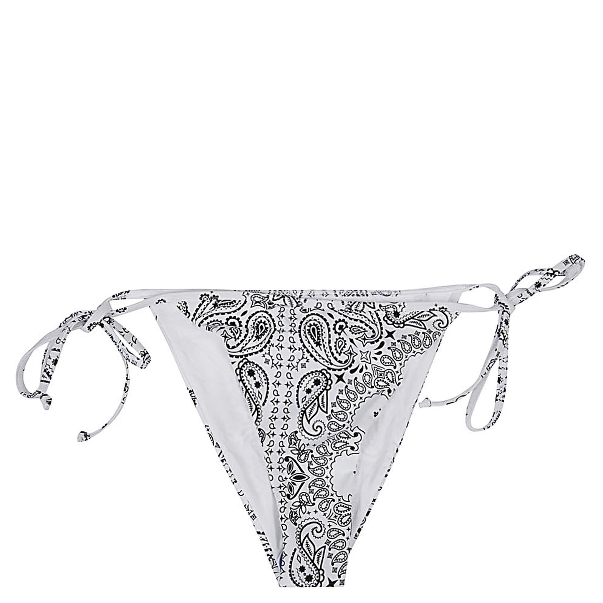 Bandana Print Bikini Bottoms In White