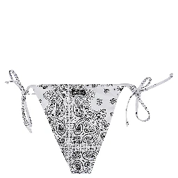 Bandana Print Bikini Bottoms In White