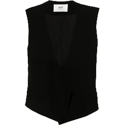 open-front wool waistcoat