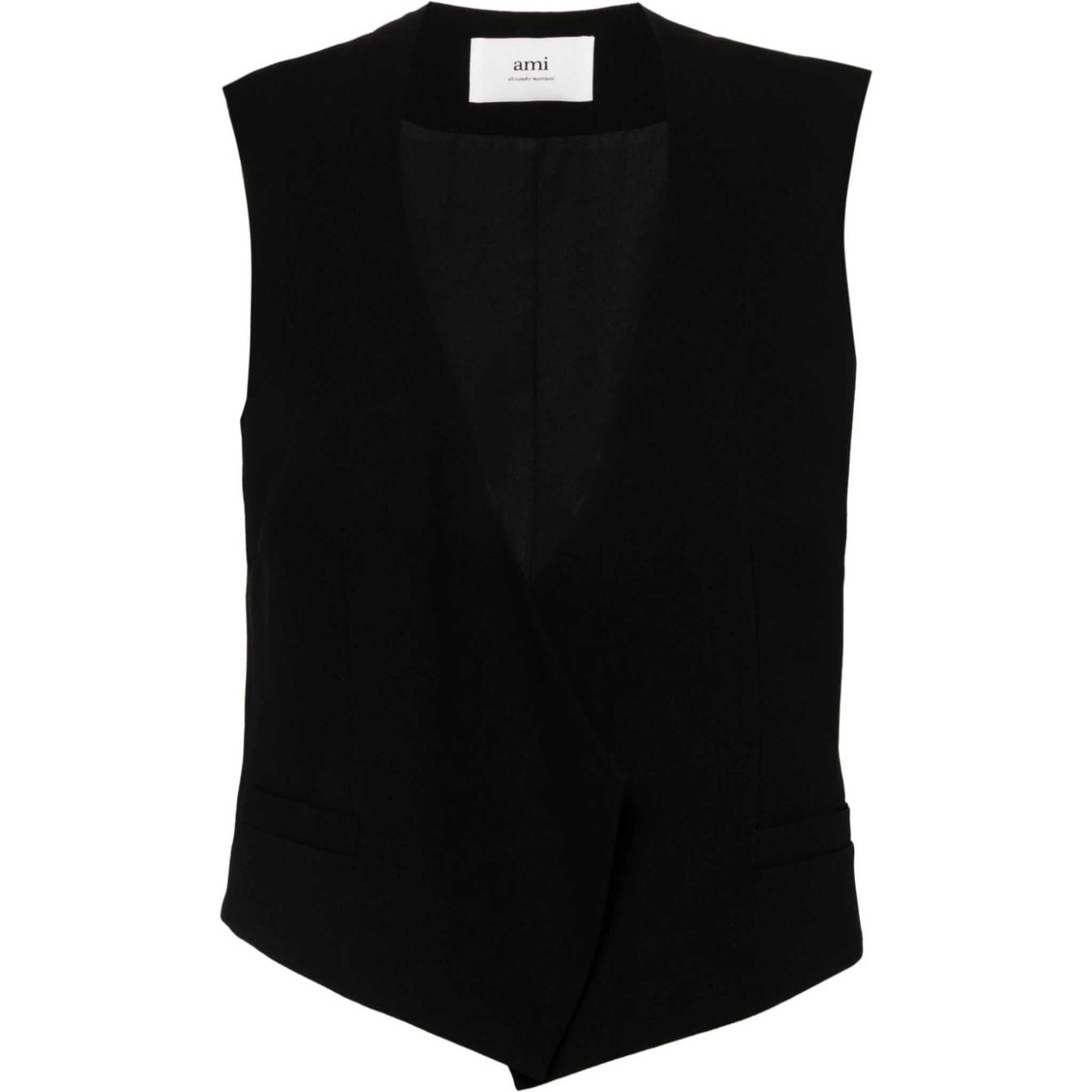 open-front wool waistcoat