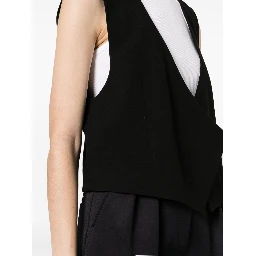 open-front wool waistcoat