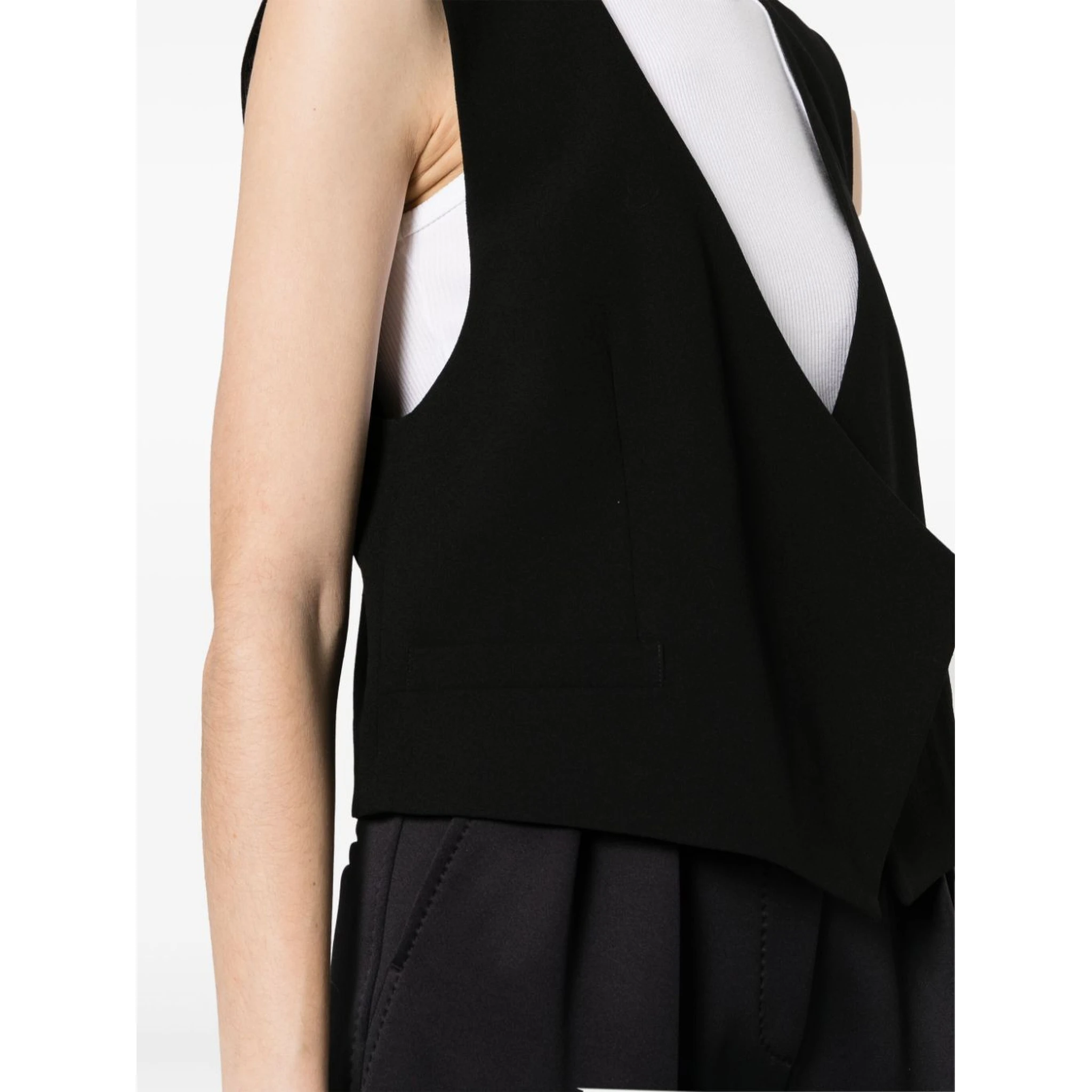 open-front wool waistcoat