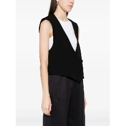 open-front wool waistcoat