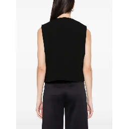 open-front wool waistcoat