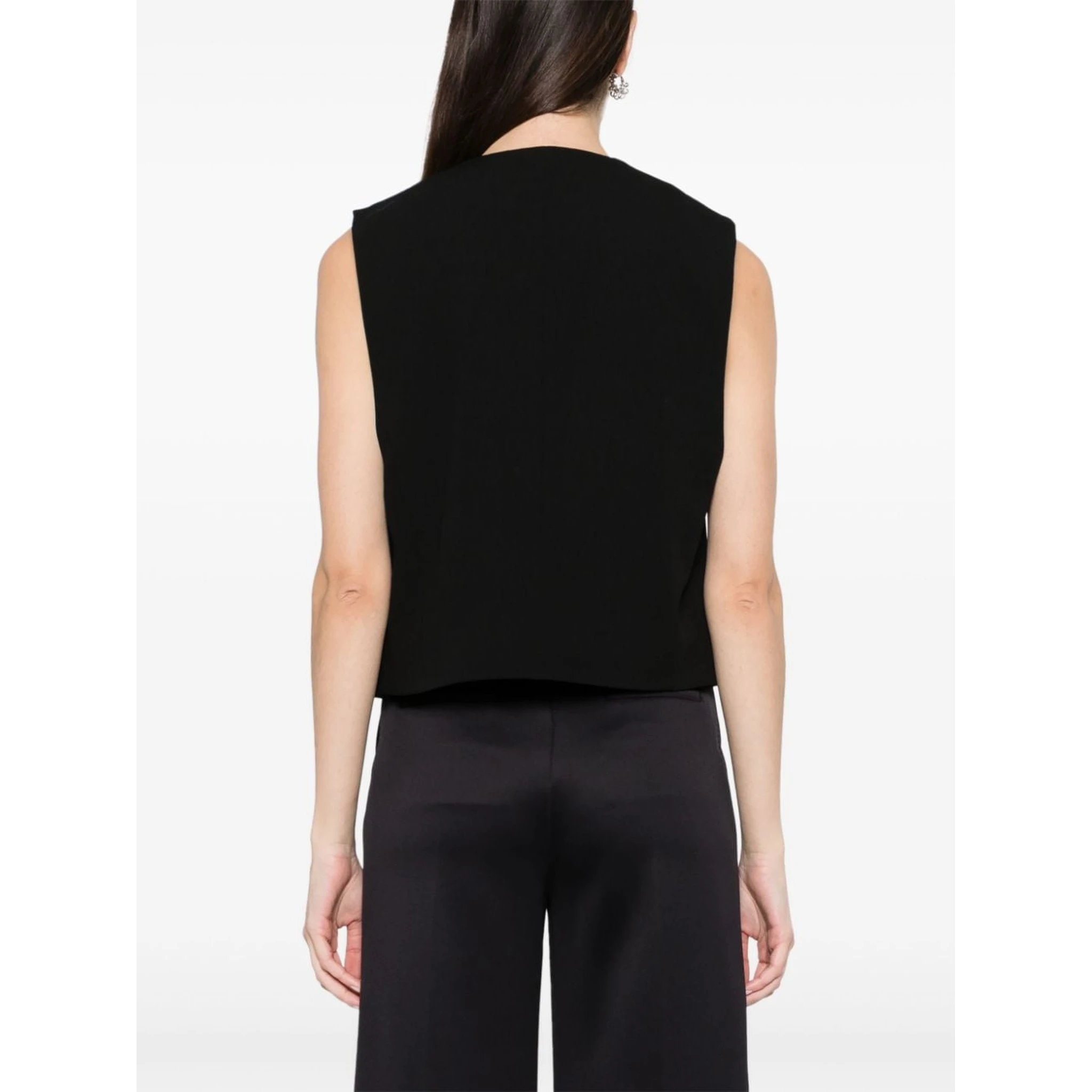 open-front wool waistcoat