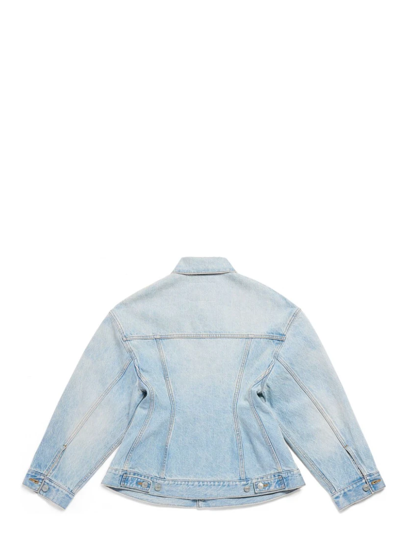 Balenciaga Coats Clear Blue