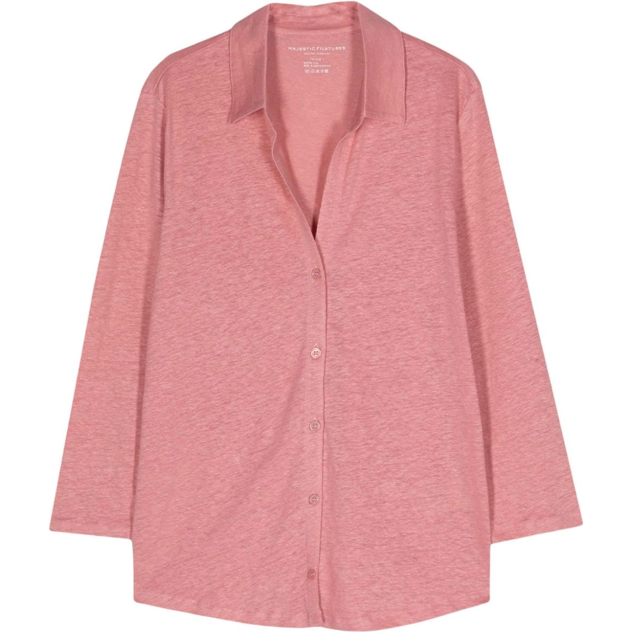 linen-blend jersey cardigan