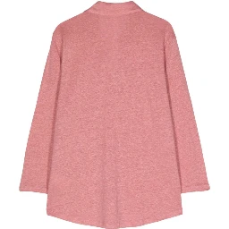 linen-blend jersey cardigan