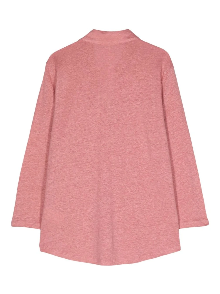 linen-blend jersey cardigan alternative