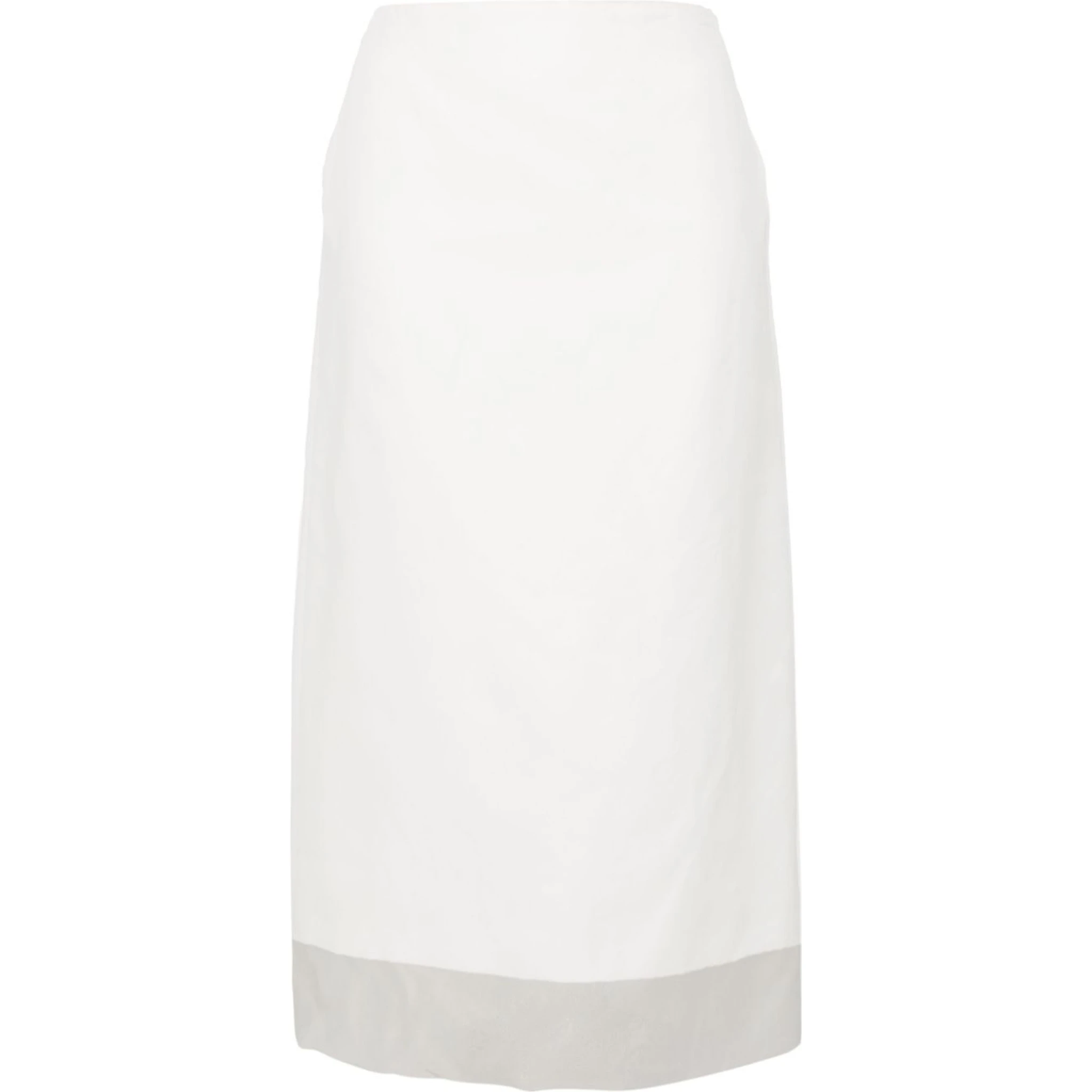 Aceti Double Layer Midi Skirt In White
