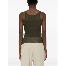 Bastia ribbed silk top