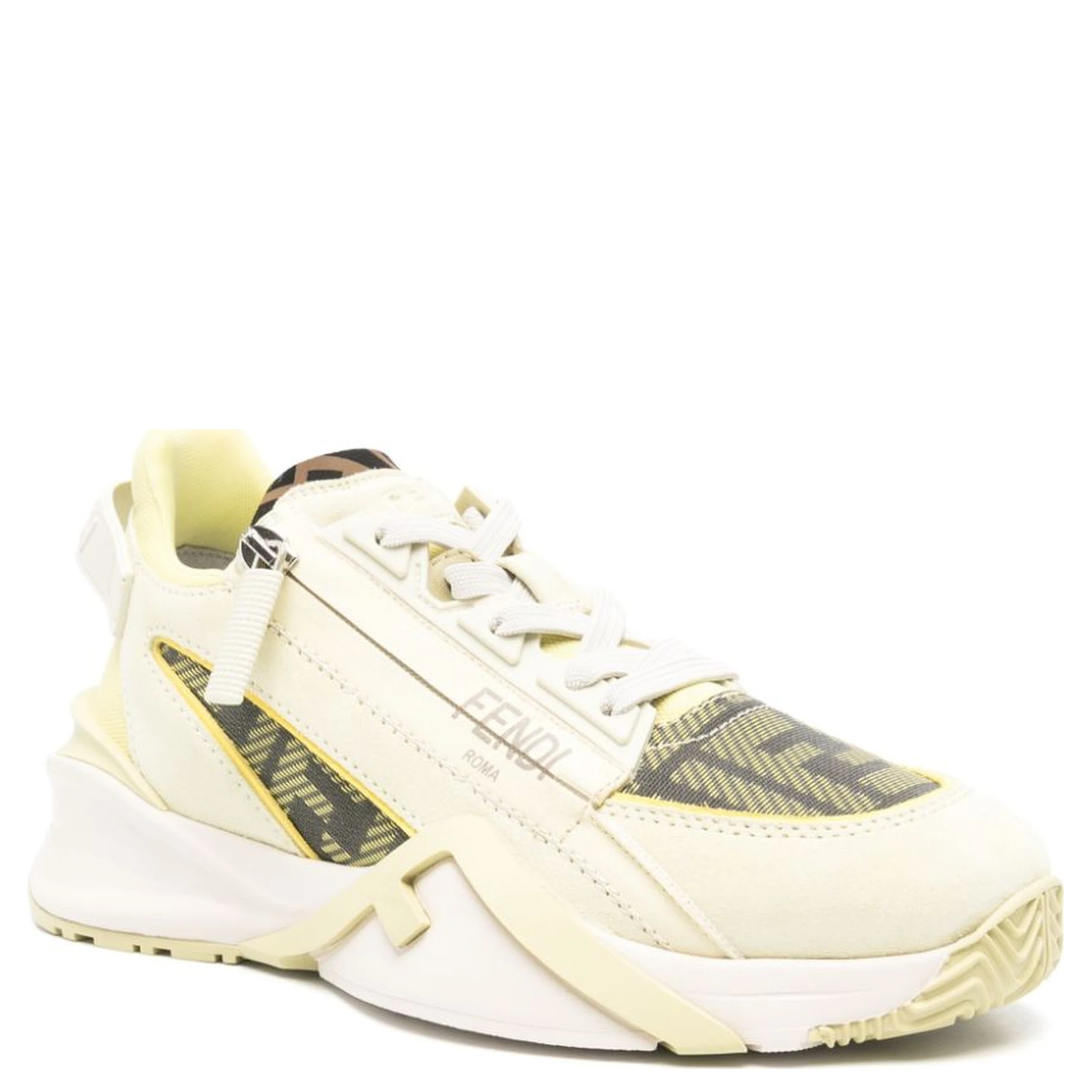 Flow leather-panelled sneakers