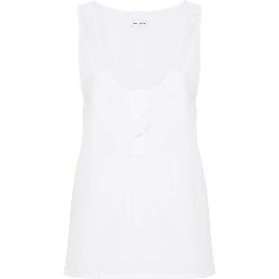 Semi-Sheer Henley Tank Top