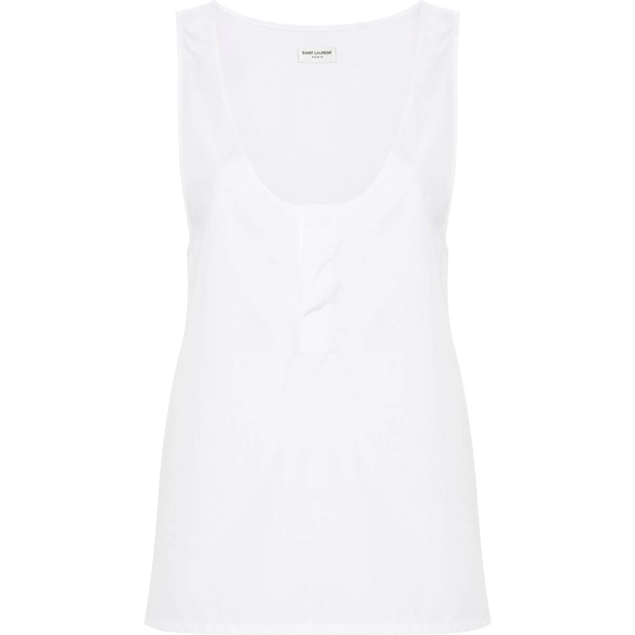 Semi-Sheer Henley Tank Top